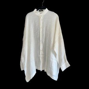 White Eskandar Button Down Blouse - Size 1